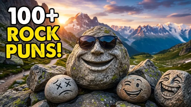 100+ One liner Rock Puns: Funny Clever Jokes & Instagram Captions