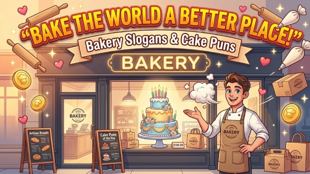 Cake Slang, Bakery Slogans and Business Puns