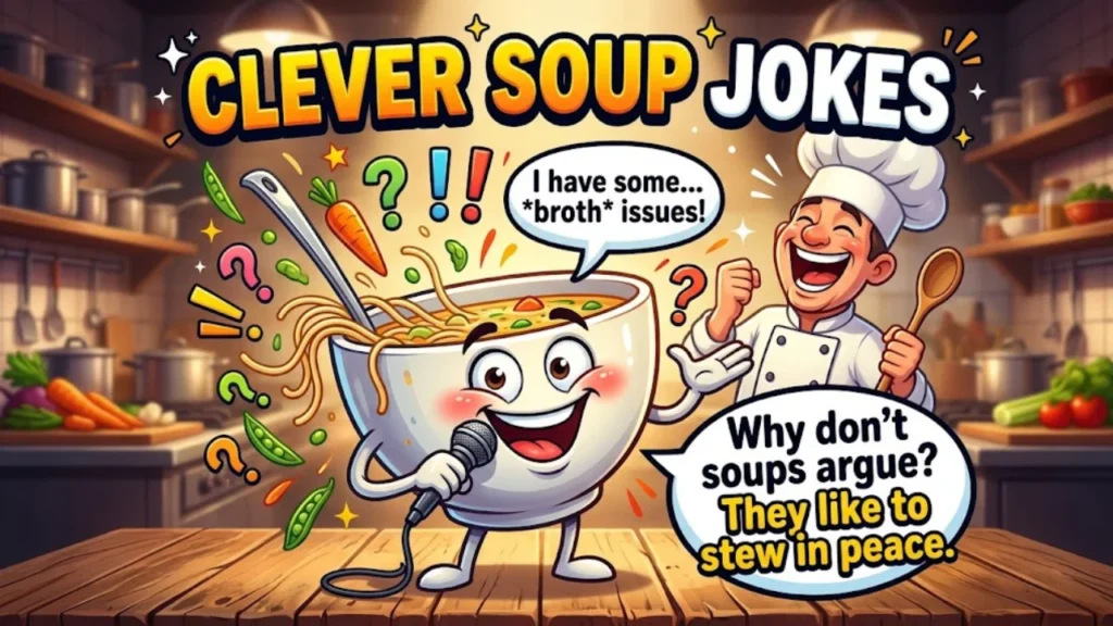 Clever Soup Jokes, Riddles & Wordplay