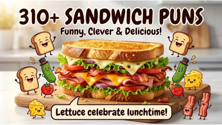 310+Hilarious Sandwich Puns: Funny One-Liners, Clever Jokes & Delicious Sandwich Captions (2026)