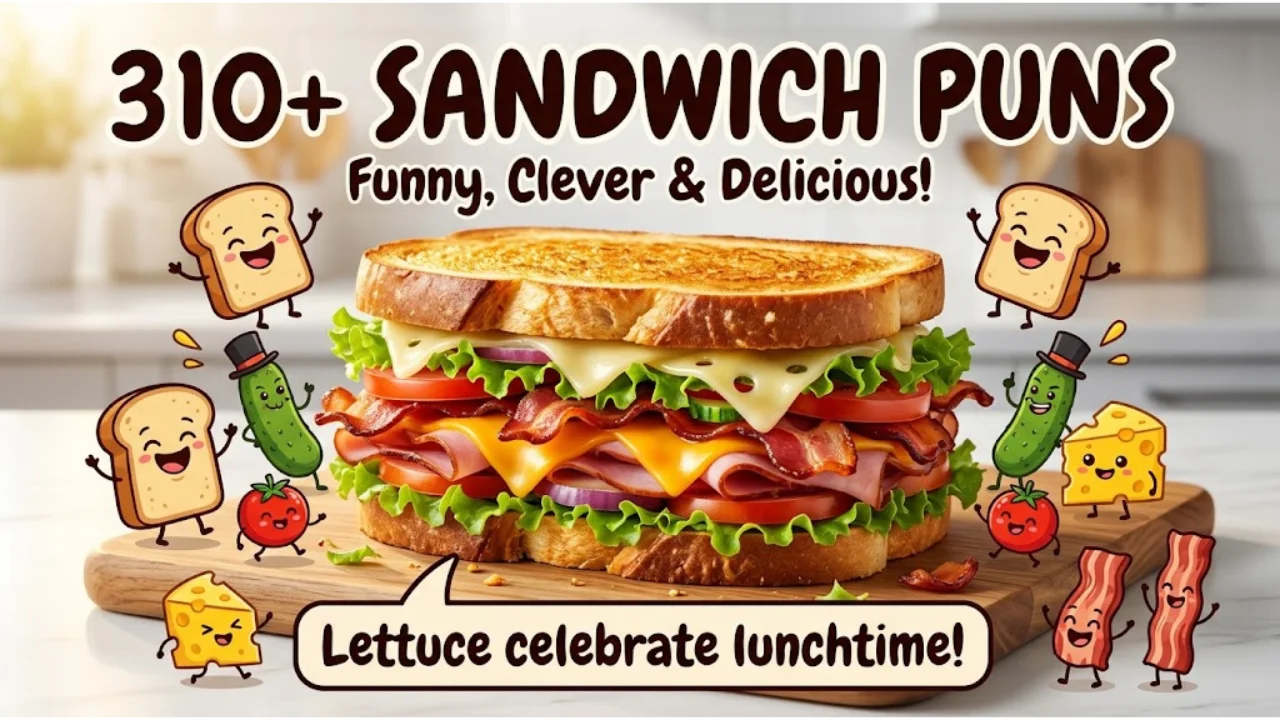 310+Hilarious Sandwich Puns: Funny One-Liners, Clever Jokes & Delicious Sandwich Captions (2026)