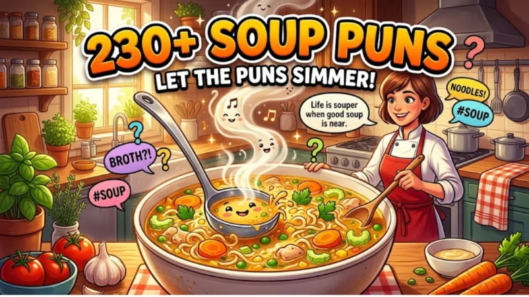230+ Hilarious Soup Puns: Funny One-Liners, Clever Soup Jokes & Souper Captions (2026)