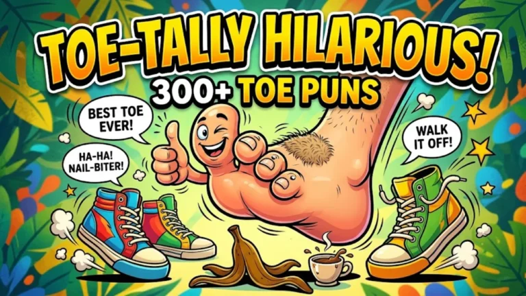 300+Hilarious Toe Puns: Funny One-Liners, Clever Jokes & Toe-tally Captions (2026)
