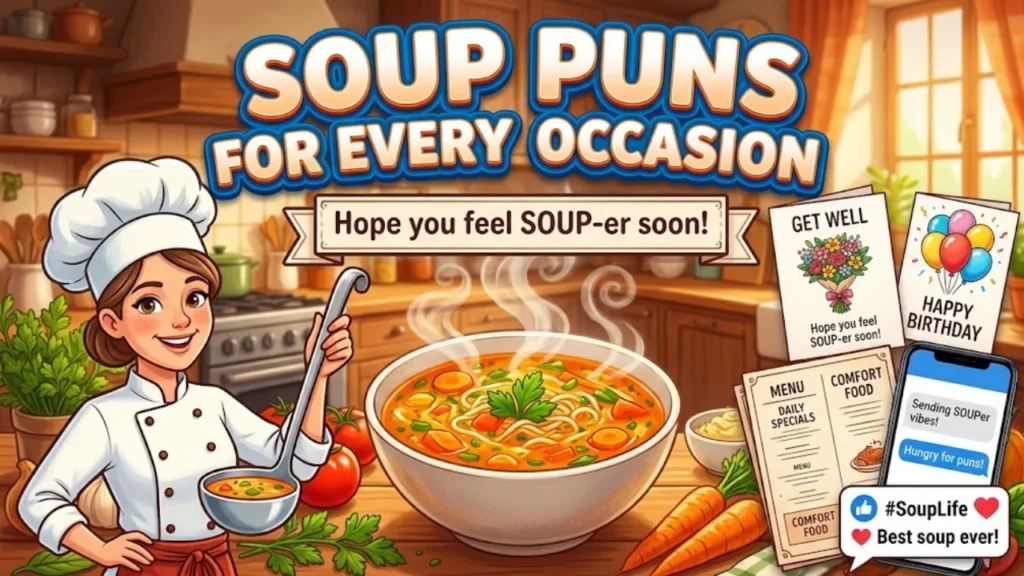How to Use Soup Puns (Captions, Texts, Cards & Menus)