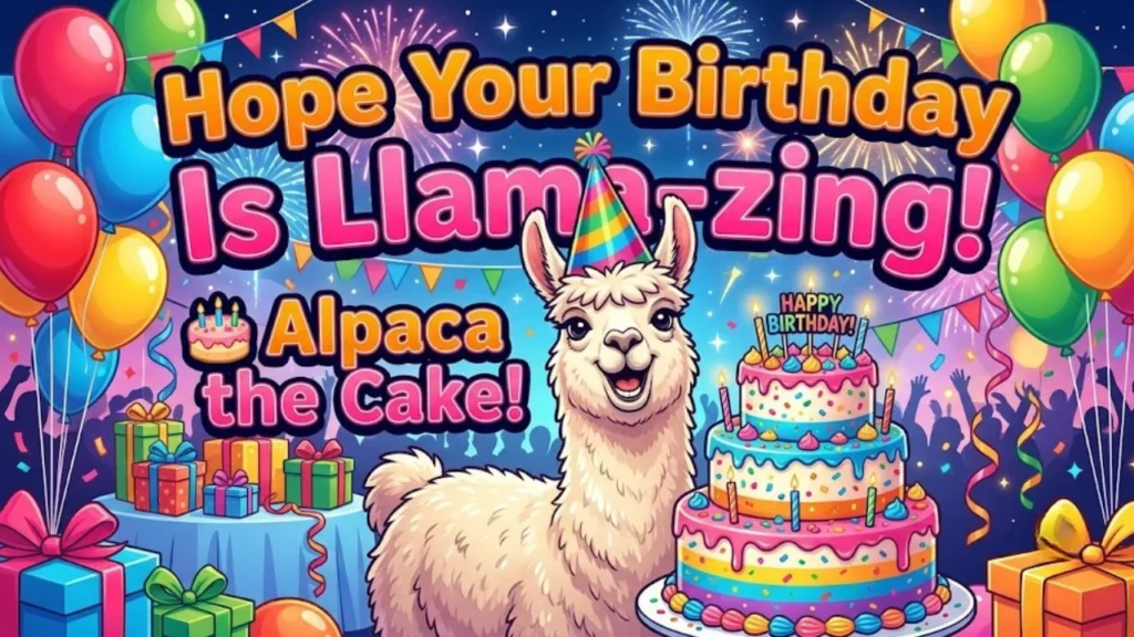 Llama Birthday Puns