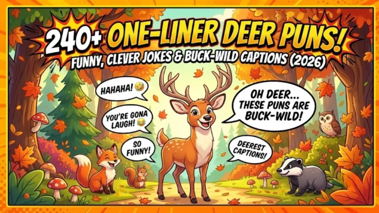 240+ One-Liner Deer Puns: Funny, Clever Jokes & Buck-Wild Captions (2026)