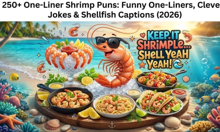 250+ One-Liner Shrimp Puns: Funny One-Liners, Clever Jokes & Shellfish Captions (2026)