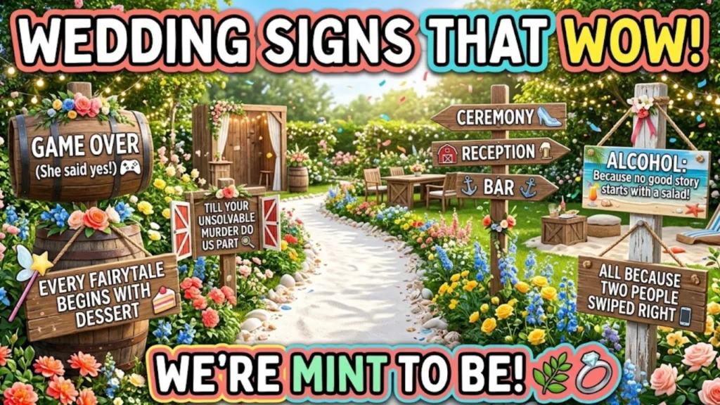 Wedding Puns for Signs, Decor, and Themes