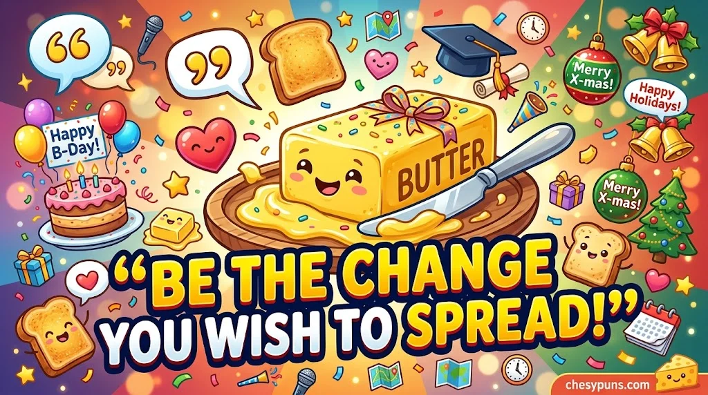 Butter Pun Quotes, Occasion Captions & Wordplay