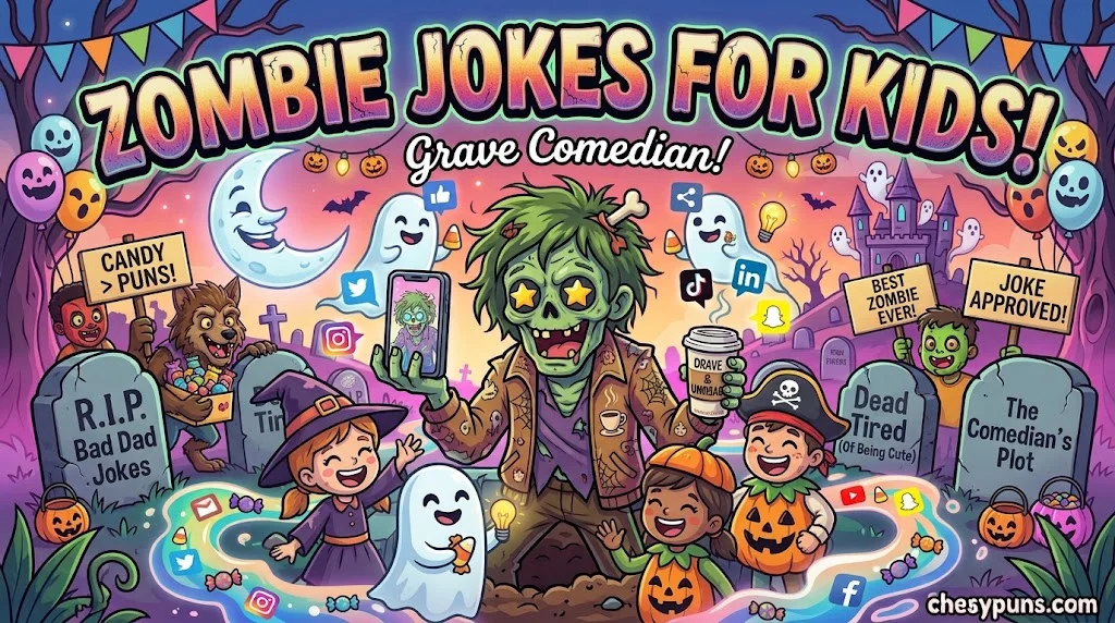 Clean Zombie Jokes & Puns for Kids and Family