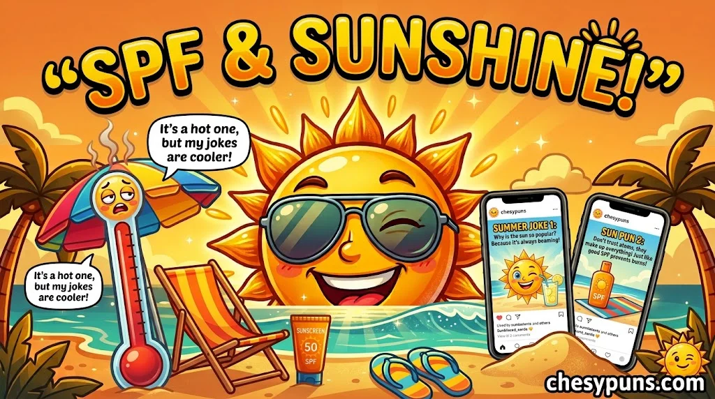 Clever Sunshine Jokes for Summer & Beach Photos