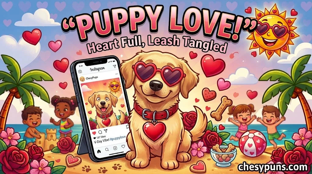 Cute Dog Valentine Captions for Instagram
