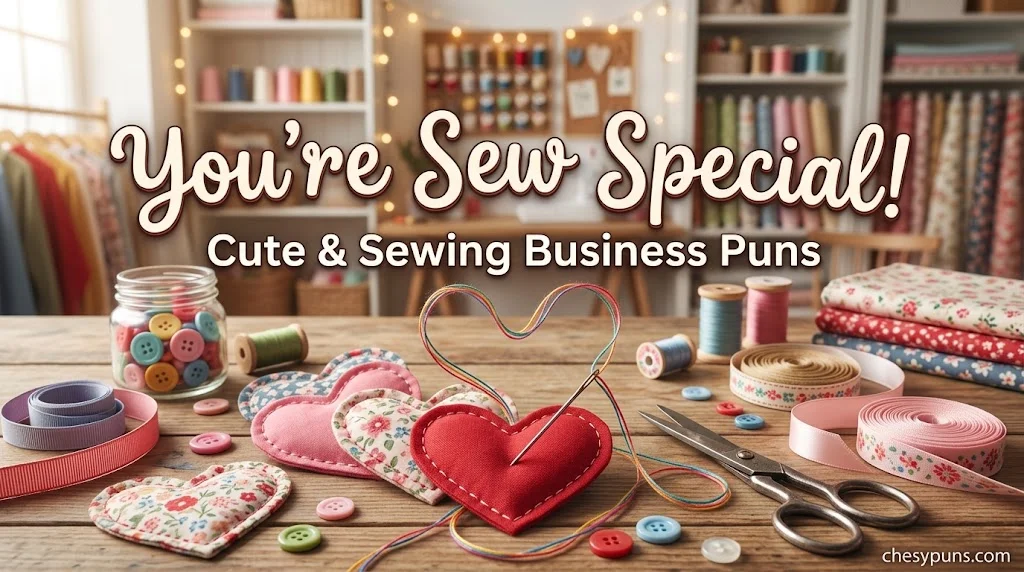Cute, Love & Business-Name Sewing Puns