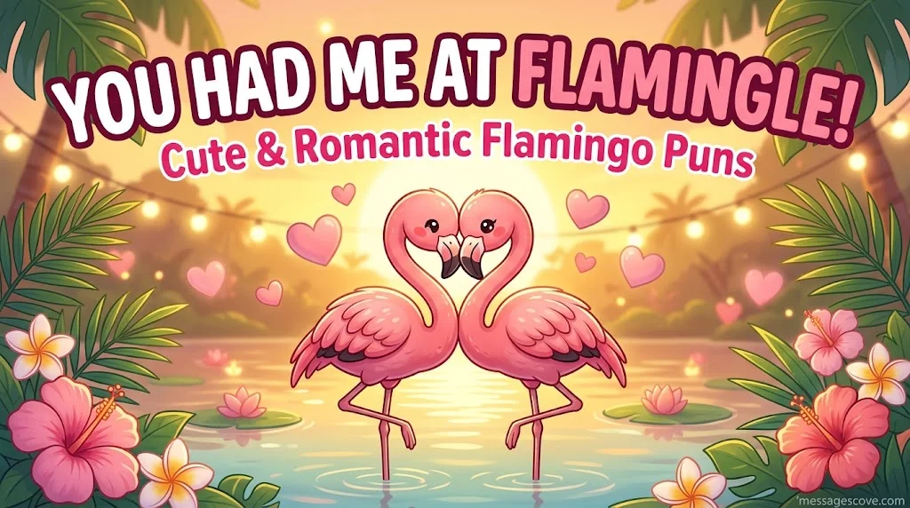 Cute & Romantic Flamingo Puns