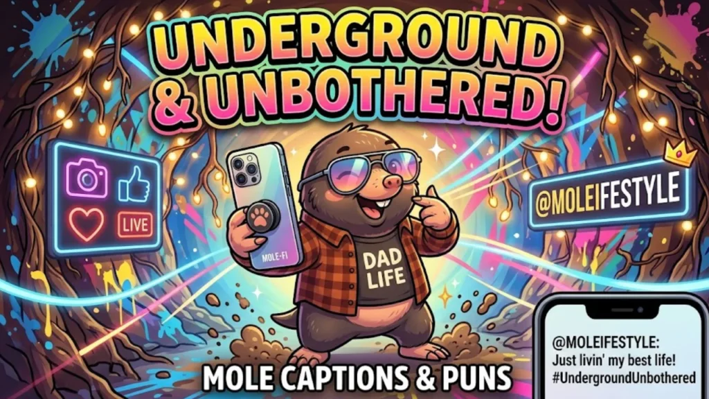 Diggingly Good Mole Captions for Social Media