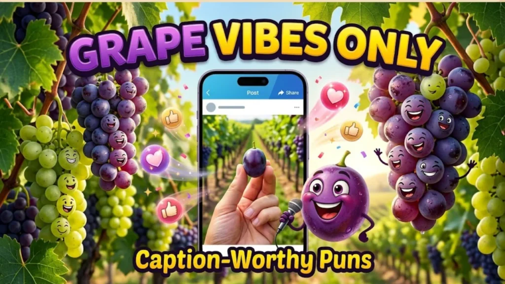 Grape Puns for Captions, Instagram & Social Media