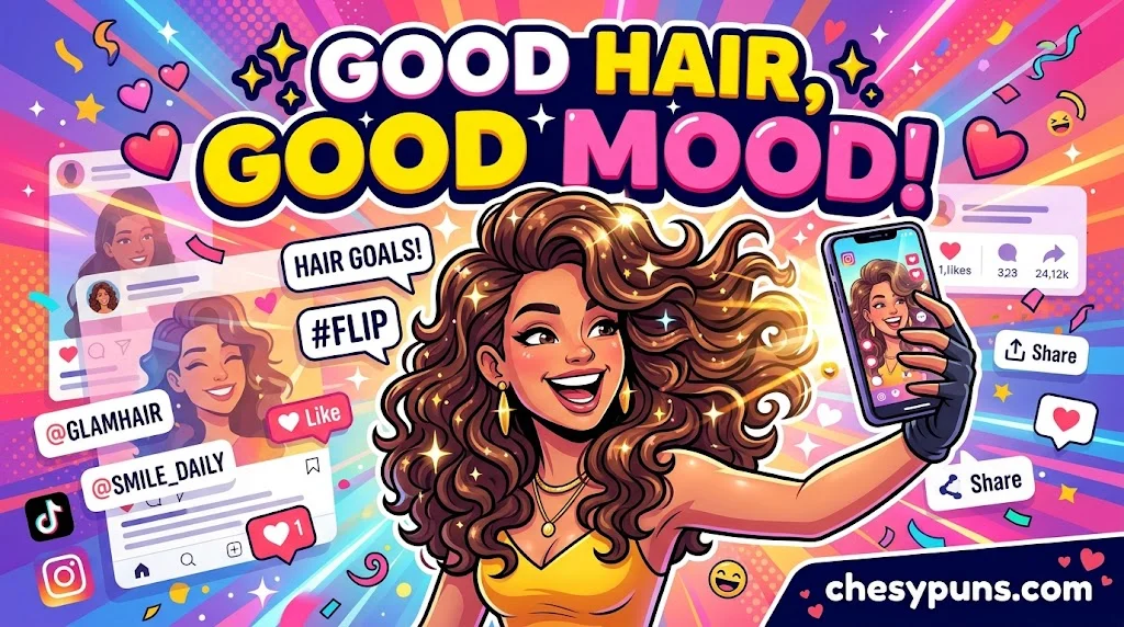 Hair Puns for Captions & Social Media