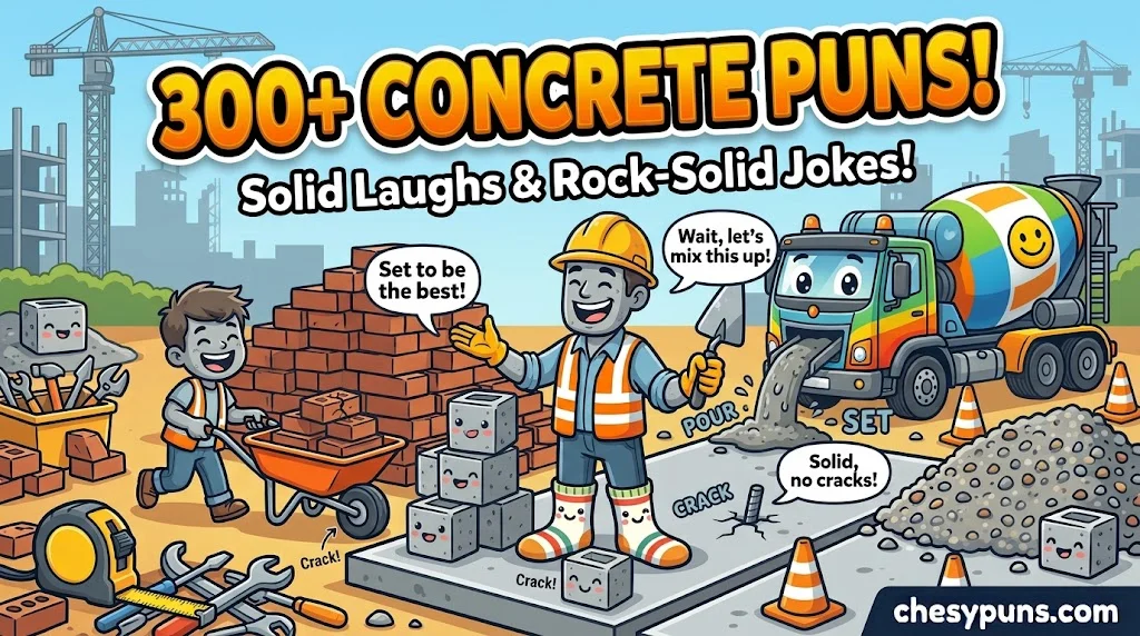 240+ Hilarious Concrete Puns: Funny One-Liners, Clever Concrete Jokes & Solid Captions (2026)