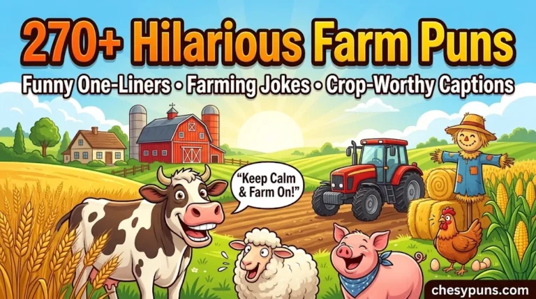 270+ Hilarious Farm Puns: Funny One-Liners, Clever Farming Jokes & Crop-Worthy Captions (2026)