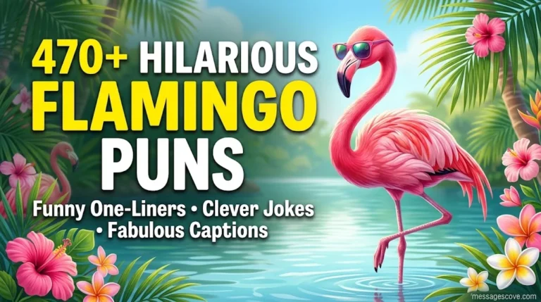 470+ Hilarious Flamingo Puns: Funny One-Liners, Clever Flamingo Jokes & Fabulous Pink-Worthy Captions (2026)