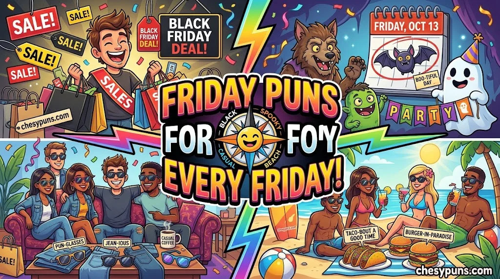 460+ Hilarious Friday Puns: Funny One-Liners, Clever Friday Jokes & Weekend-Worthy Captions (2026)