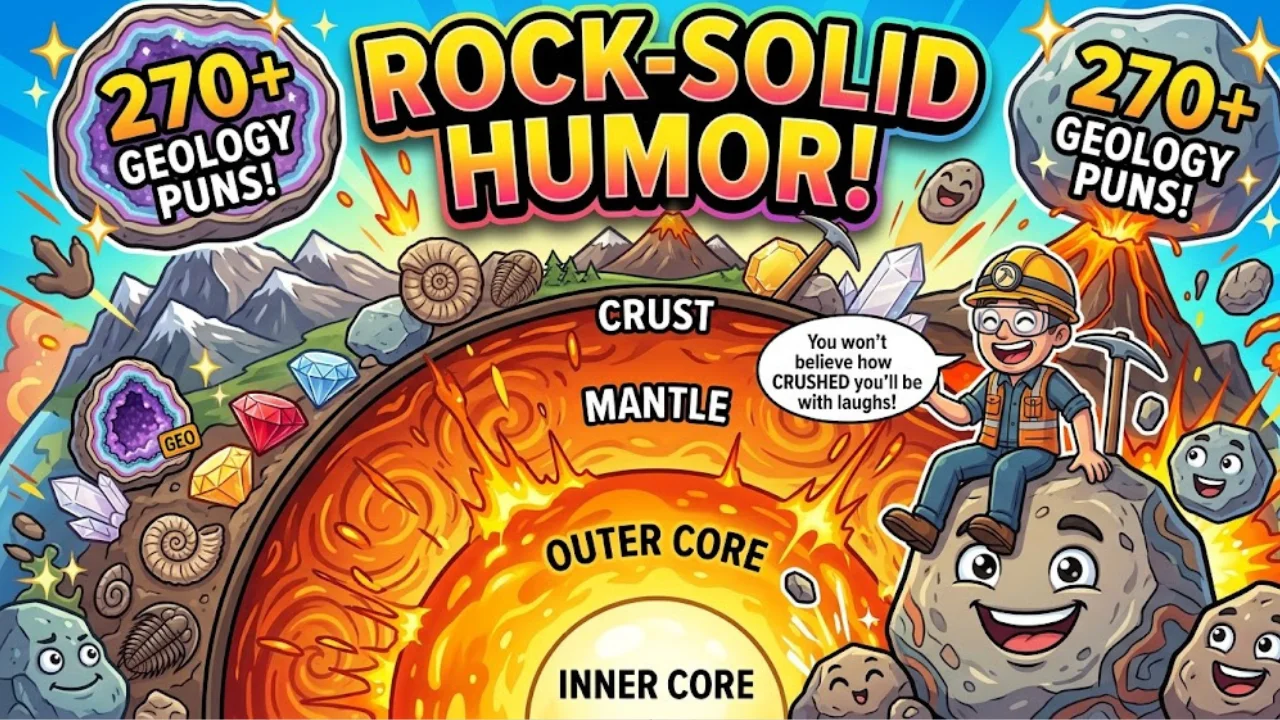 270+ Hilarious Geology Puns: Funny Rock Jokes, Clever One-Liners & Earth-Shattering Captions (2026)