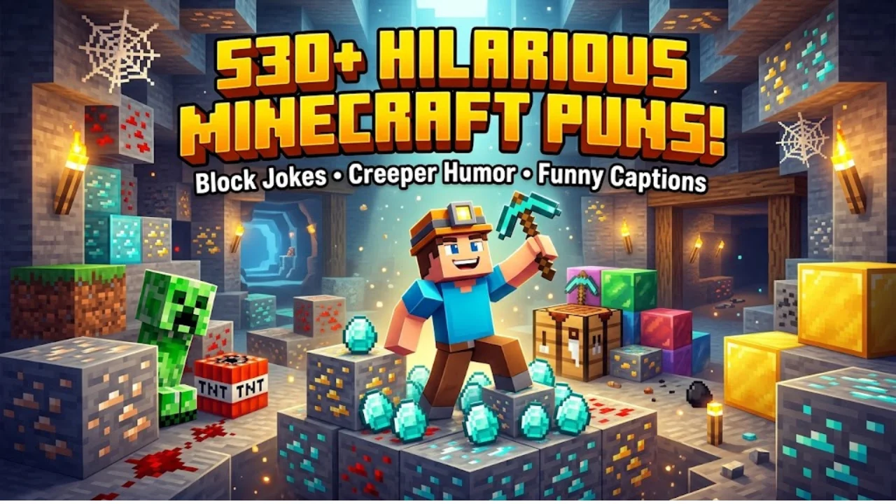 530+ Hilarious Minecraft Puns: Funny One-Liners, Clever Block Jokes & Creeper-Worthy Captions (2026)