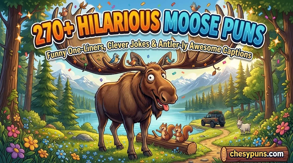270+ Hilarious Moose Puns: Funny One-Liners, Clever Moose Jokes & Antler-ly Awesome Captions (2026)