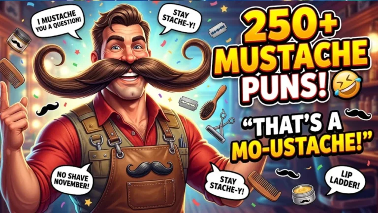 250+ Hilarious Mustache Puns: Funny One-Liners, Clever Hair Jokes & Mo-tivational Captions (2026)