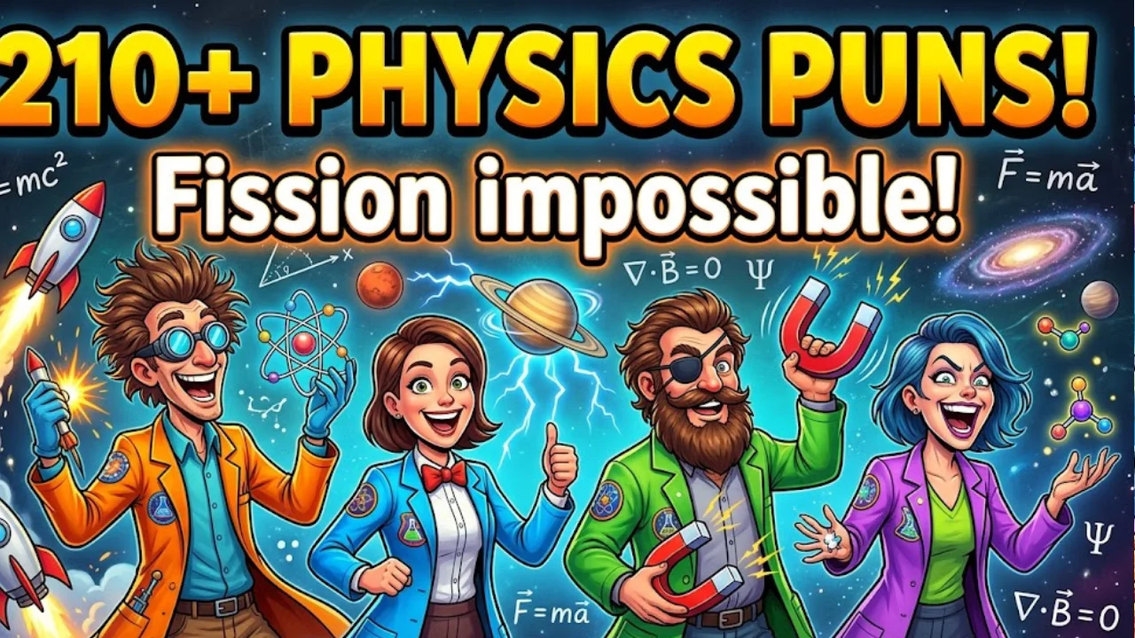 210+ Hilarious Physics Puns: Funny One-Liners, Clever Science Jokes & Relativity-Worthy Captions (2026)
