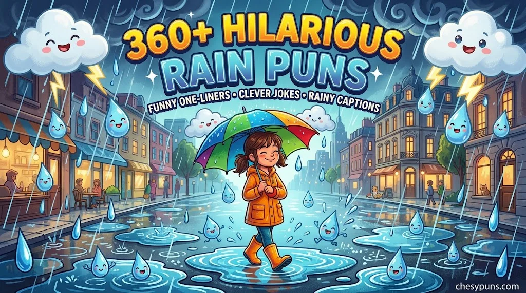 360+ Hilarious Rain Puns: Funny One-Liners, Clever Rainy Jokes & Drizzle-Worthy Captions (2026) ☔🌧️