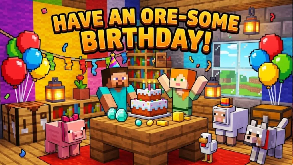 Minecraft Puns for Kids, Birthdays & Special Occasions