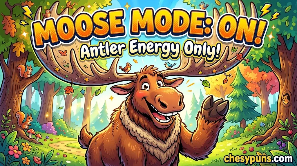 Moose Puns One-Liners & Short Funny Moose Puns