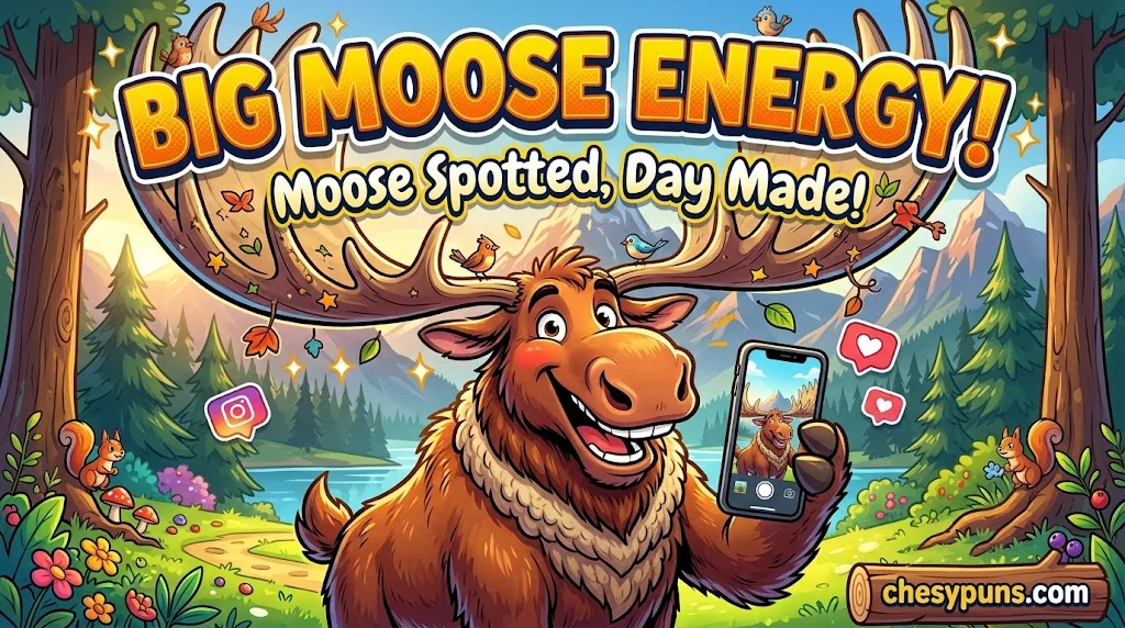 Moose Puns for Instagram Captions & Social Media