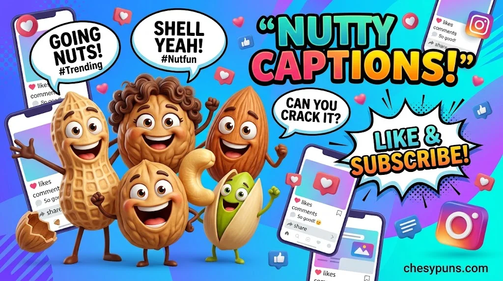Nutty Captions for Instagram, TikTok & Social Media