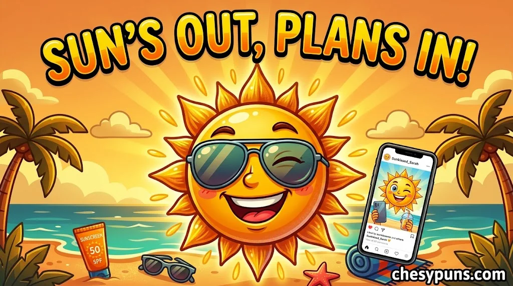 Sun Puns for Instagram Captions & Social Media