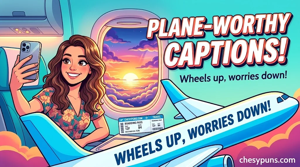 Airplane Puns for Instagram Captions & Social Media
