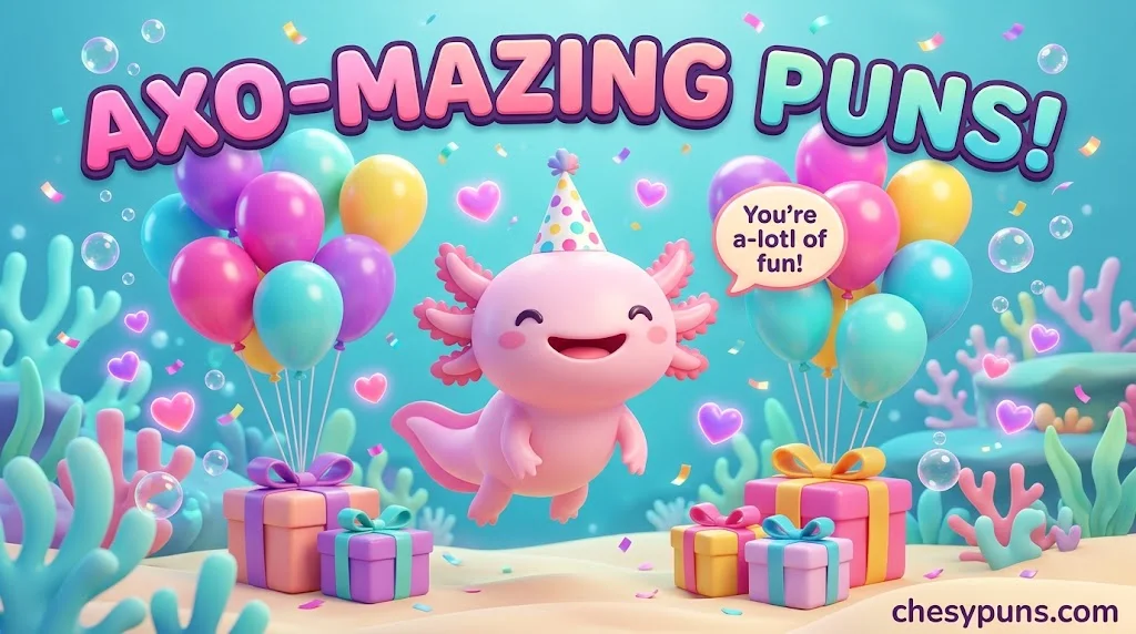 Axolotl Puns for Birthdays, Names, Pick-Up Lines and Quotes
