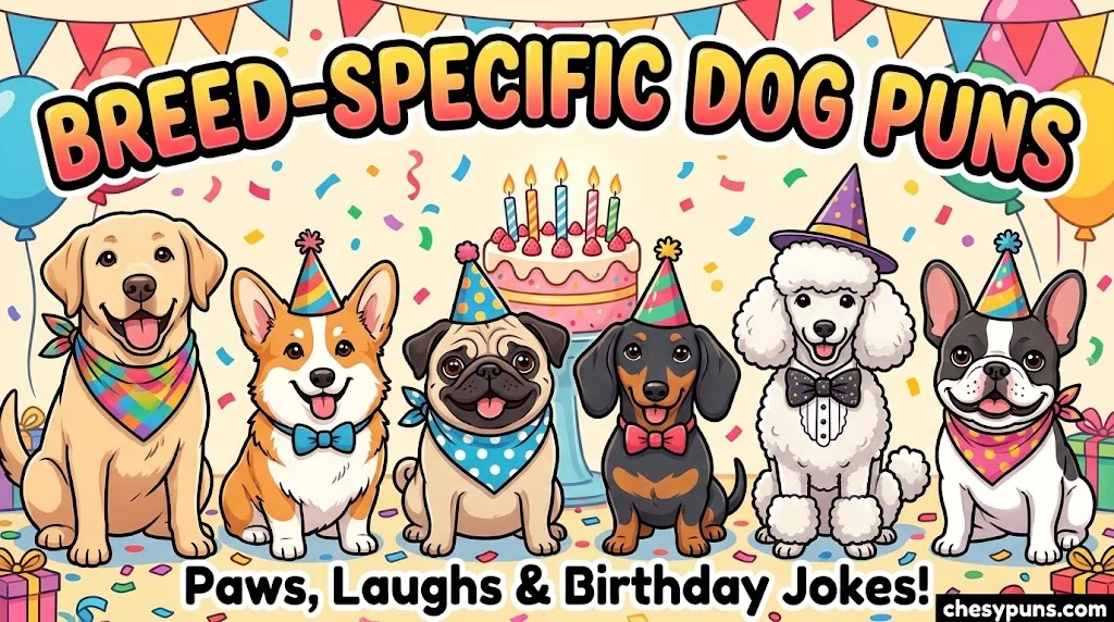 Breed-Specific Dog Birthday Puns and Jokes