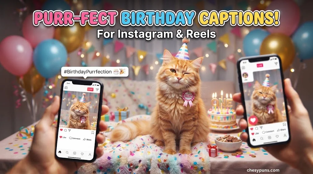 Cat Birthday Puns for Instagram Captions
