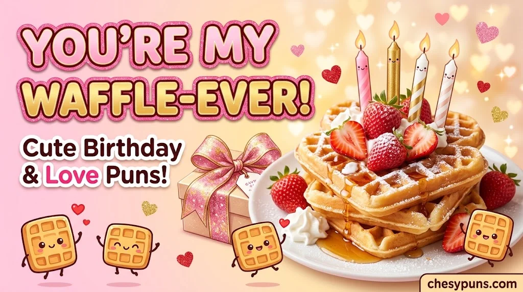 Cute Waffle Puns for Birthdays, Love, and Friends