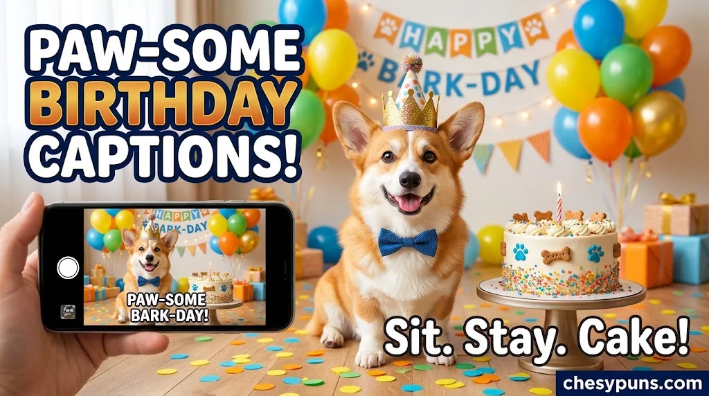 Dog Birthday Captions and Card Puns