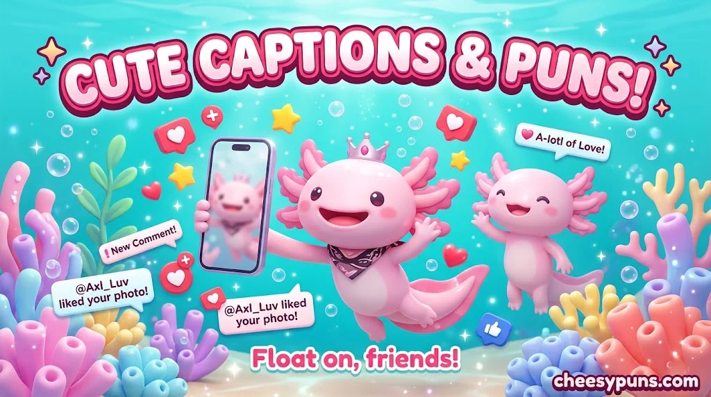Fin-tastic Axolotl Captions for Instagram and Social Media