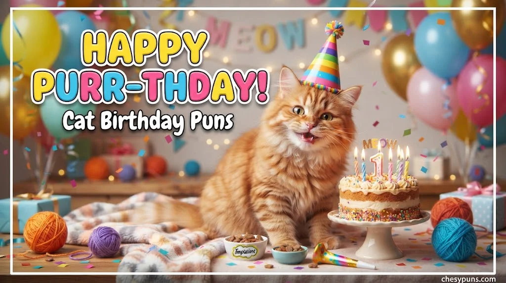 Funny Cat Birthday Puns and One-Liners