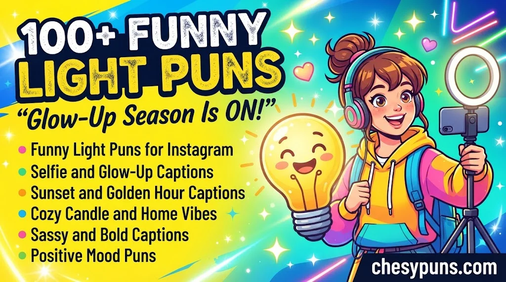 Funny Light Puns for Instagram Captions
