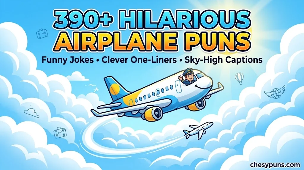 390+ Hilarious Airplane Puns: Funny One-Liners, Clever Aviation Jokes & High-Flying Captions (2026) ✈️😂