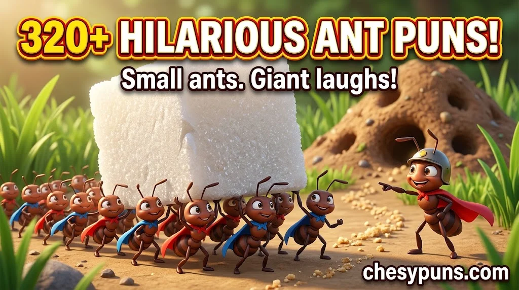 320+ Hilarious Ant Puns: Funny One-Liners, Clever Ant Jokes & Ant-tastic Captions (2026) 🐜😂