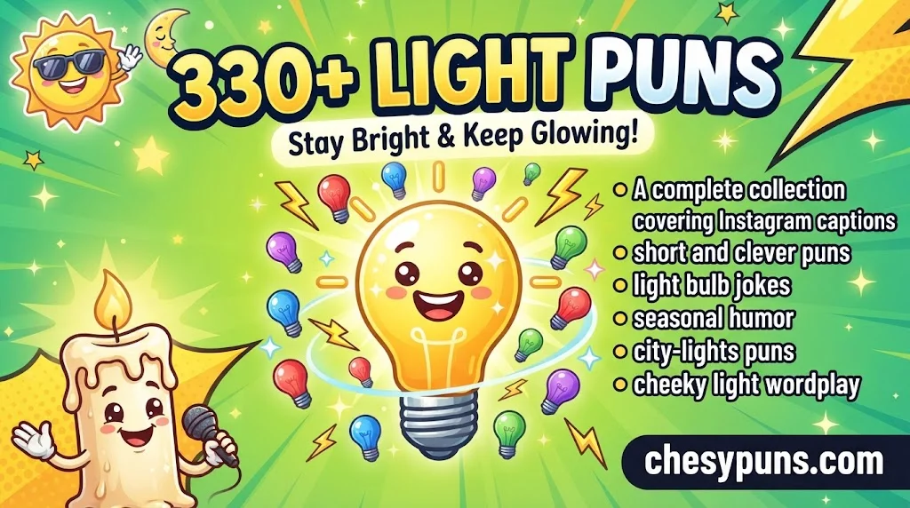 330+ Hilarious Light Puns: Funny One-Liners, Clever Light Bulb Jokes & Bright-Worthy Captions (2026)