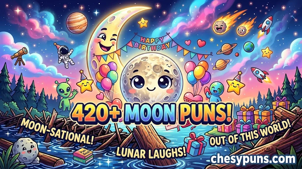 420+ Hilarious Moon Puns: Funny One-Liners, Clever Lunar Jokes & Out-of-This-World Captions (2026)