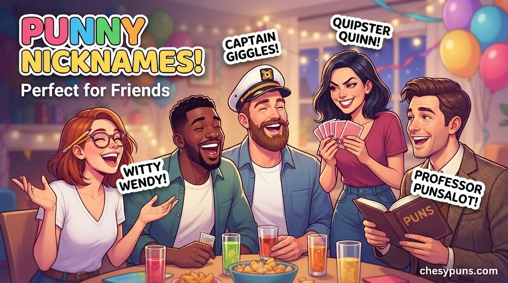 Punny Nicknames & Name Puns for Friends